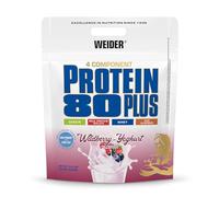Weider - Protein 80 Plus - Poudre de Protéine à 4 Composants - Teneur Élevée en Protéines avec 80% de Protéines - Shakes Crémeux avec Calcium & Vitamine B6-2kg - Yaourt aux Fruits des Bois