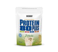 Weider - Protein 80 Plus - Poudre de Protéine à 4 Composants - Teneur Élevée en Protéines avec 80% de Protéines - Shakes Crémeux avec Calcium & Vitamine B6-500g - Pistache
