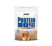 Weider - Protein 80 Plus - Poudre de Protéine à 4 Composants - Teneur Élevée en Protéines avec 80% de Protéines - Shakes Crémeux avec Calcium & Vitamine B6-500g - Caramel Toffee