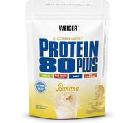 WEIDER Protein 80 Plus protéine en poudre, Banane, faible teneur en glucides, mélange de lactosérum de caséine multi-composants pour shakes protéinés, 500 g