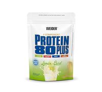 Weider - Protein 80 Plus - Poudre de Protéine à 4 Composants - Teneur Élevée en Protéines avec 80% de Protéines - Shakes Crémeux avec Calcium & Vitamine B6-500g - Citrus-Quark
