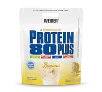 WEIDER Protein 80 Plus protéine en poudre, Banane, faible teneur en glucides, mélange de lactosérum de caséine multi-composants pour shakes protéinés, 2kg