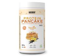 Weider Protein Pancake Mix (600g) Goût Vanille, Préparation pour Pancakes Protéinés à la Farine d’Avoine, 31% Protéines de Lactosérum, Œuf et Lait, Faible en Sucre, Emballage 100% Recyclé & Recyclable
