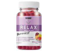 Weider Gommes Relax – 40 gommes punch d'agrumes – L-théanine & L-tryptophane, sans sucres ni gluten