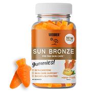 Weider – Gommes Sun Bronze – Bêta-carotène, lutéine & vitamine A – Mangue-Pêche 40 gommes