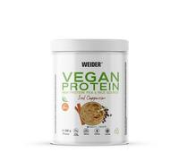 Weider Vegan Protein (300g) Goût Cappuccino, Protéines 100% Végétales 23g/dose, Pois (Isolat Pisane) & Riz, Avec Vitamine B12, Fibre d'Acacia et Stevia, Sans Gluten, Sans Sucre