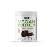 Weider Vegan Protein (300g) Goût Choco-Brownie, Protéines 100% Vegetal 21g/dose, Pois (Isolat Pisane) & Riz, Avec Vitamine B12 & Stevia, Sans Gluten, Sans Sucre, Emballage 50% Recyclé, 100% Recyclable