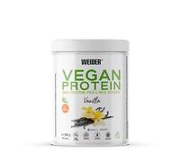 Weider Vegan Protein (300g) Goût Vanille, Protéines 100% Végétales 23g/dose, Pois (Isolat Pisane) & Riz, Avec Vitamine B12, Fibre d'Acacia et Stevia, Sans Gluten, Sans Sucre