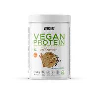 Weider Vegan Protein (540g) Goût Cappuccino, Protéines 100% Végétales 23g/dose, Pois (Isolat Pisane) & Riz, Avec Vitamine B12, Fibre d'Acacia et Stevia, Sans Gluten, Sans Sucre