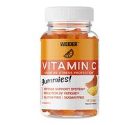 Weider Vitamin C Gummies - Réduction de la fatigue et aide au bon fonctionnement du système immunitaire - 250 mg par dose - sans sucre et sans gluten - arômes naturels - 84 gummies