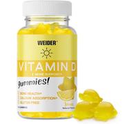 Weider Vitamin D Gummies - Vitamine D3 pour le système immunitaire et pour l'absorption du calcium - sans gluten et sans sucre - arômes naturels - 50 gummies
