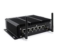 WEIDIAN Firewall PC Micro Appliance 2.5G, Fanless Computer 6 x 2.5GbE I225-V Port, Industrial PC Core i5-8260U, HD, USB3.0, WiFi, SIM Slot, RS232 COM, RJ45 COM, OPNsense (4GB RAM 64GB SSD)