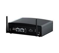 WEIDIAN Mini PC Industriel i3 6175U, Win 10 Fanless PC sans Ventilateur 8Go DDR4 128Go SSD, Ordinateur Industriel 4K 2HD, 2X RS232, 8USB, 2X RJ45 LAN, Soutien Auto Power on, Fonctionnement 7x24