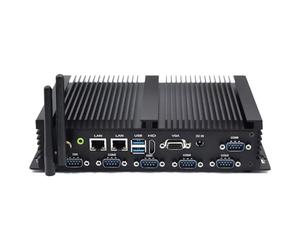 WEIDIAN Mini PC Industriel i5 4200U, Fanless PC sans Ventilateur 16Go RAM 256Go SSD, Win 7/10 Ordinateur Industriel VGA + HD, 6X RS232 COM, 2LAN, Soutien Raid, Auto Power on