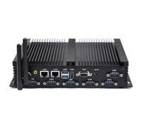 WEIDIAN Mini PC Industriel i5 4200U, Fanless PC sans Ventilateur 8Go RAM 128Go SSD, Win 7/10 Ordinateur Industriel VGA + HD, 6X RS232 COM, 2LAN, Soutien Raid, Auto Power on