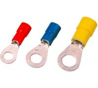 Weidmüller 1492090000 Cosse à oeillet Section max.=0.5 mm² Ø du trou=1 mm partiellement isolé jaune 100 pc(s)