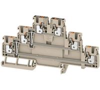 Weidmüller 2428540000 Bloc de jonction traversant à 3 étages 5.1 mm ressort de traction beige 25 pc(s)