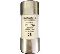 Weidmüller 2870900000 FUSE WSFL 22X58 75A 1K5V GPV Micro-fusible Contenu 10 pc(s)
