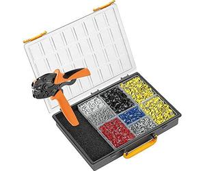 Weidmüller 485803 PZ 6roto L RC Kit de traitement du câble avec pince à sertir et embouts de câble dans différentes tailles et couleurs avec mallette en plastique