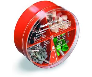 Weidmüller 9025400000 Assortiment dembouts simples 4 mm², 6 mm², 10 mm², 16 mm² partiellement isolé gris, jaune, rouge, bleu 100 pc(s) Box