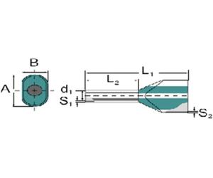 Weidmüller 9037570000 Embout double dextrémité de câble 10 mm² partiellement isolé rouge 100 pc(s)
