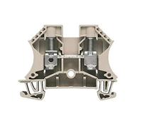 Weidmüller Bloc Terminal 10 Positions Cuivre Montage sur Rail DIN WDU 10 Beige Vis