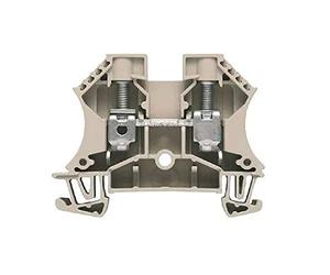 Weidmüller Bloc Terminal 10 Positions Cuivre Montage sur Rail DIN WDU 10 Beige Vis