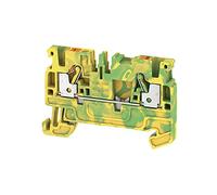 Weidmüller Borne de protection 1521680000 – 5,1 mm ressort de traction – Vert/jaune 50 pièces