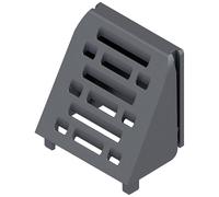 Weidmüller CH20M AD SHL 5.00/04 GGY 2019 Capot de recouvrement plein(e), avec fente d'aération, pour montage sur rail plastique