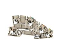Weidmüller Lot de 50 bornes d'installation AITB 2.5 N-L-PE 2669020000 Beige