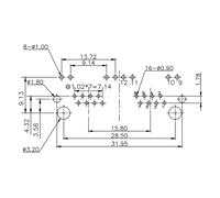 Weidmüller RJ45C5 R12U 1.7N4G/Y RL 2661430000 Femelle Nombre de pôles 16 noir 240 pc(s)