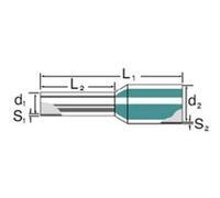 Embout simple d'extrémité de câble Weidmüller H0,25/10 HBL SV 9026050000 0.25 mm² x 6 mm partiellement isolé bleu clair 500 pc(s)