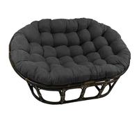 WEIDPHL Coussin De Chaise Double Papasan, Coussin De Chaise Hamac Suspendu avec Attaches, Coussin De Siège Surdimensionné en Coton pour Patio Extérieur Et Jardin,Dark Gray
