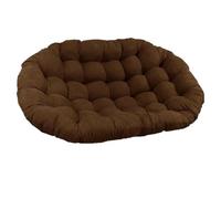 WEIDPHL Coussin De Chaise Double Papasan, Coussin De Chaise Hamac Suspendu avec Attaches, Coussin De Siège Surdimensionné en Coton pour Patio Extérieur Et Jardin,café
