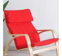 WEIDPHL Coussin De Remplacement pour Chaise en Coton Poang, Housse De Fauteuil Multicolore, Coussin en Tissu Amovible, Chaise en Coton Poang Rembourrée Épaisse,Rouge