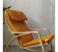 WEIDPHL Coussin De Remplacement pour Chaise en Coton Poang, Housse De Fauteuil Multicolore, Coussin en Tissu Amovible, Chaise en Coton Poang Rembourrée Épaisse,Jaune