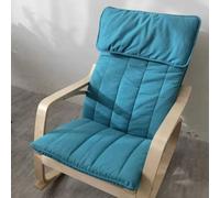 WEIDPHL Coussin De Remplacement pour Chaise en Coton Poang, Housse De Fauteuil Multicolore, Coussin en Tissu Amovible, Chaise en Coton Poang Rembourrée Épaisse,Bleu