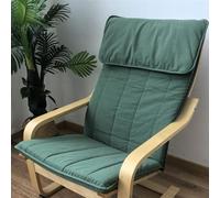 WEIDPHL Coussin De Remplacement pour Chaise en Coton Poang, Housse De Fauteuil Multicolore, Coussin en Tissu Amovible, Chaise en Coton Poang Rembourrée Épaisse,Vert