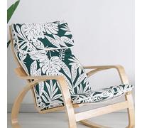 WEIDPHL Coussin De Remplacement pour Chaise Poang, Housse De Fauteuil Multicolore, Coussin De Chaise De Salon Durable Poang, Housse De Chaise Lavable Et Amovible,White Leaf