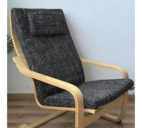 WEIDPHL Coussin De Remplacement pour Chaise Poang, Housse De Fauteuil Multicolore, Coussin De Chaise De Salon Durable Poang, Housse De Chaise Lavable Et Amovible,Noir