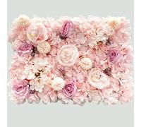 WEIDU 1 Pcs Fleurs Artificielles Panneaux Muraux 40 x 60 cm Fleur Mur Tapis Soie Hortensia Fleur Panneaux pour Toile De Fond De Mariage Décoration Murale