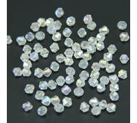 WEIDU 4mm 100pcs Crystals Beads Bicone Beads Glass Loose Beads for DIY Jewelry Bracelet Necklace Pendant Making