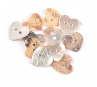 WEIDU 50 pcs/lot 13mm Coeur/étoile Coquille Naturelle Boutons de Couture Couleur Nacre 2 Trous vêtement Couture Accessoires Bricolage