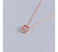 Weiduoli Collier S925 Collier en Argent Sterling Pendentif Simple Collier de Bijoux pour Femmes Deux Couleurs à Choisi