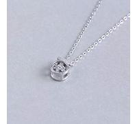 Weiduoli Collier S925 Collier en Argent Sterling Pendentif Simple Collier de Bijoux pour Femmes Deux Couleurs à Choisi