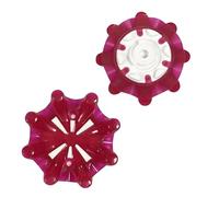 weiemgs 20 Pièces Crampon Chaussure Golf avec Clé - Compatible avec Footjoy, Callaway, New Balance, Nike, Adidas, UA, ECCO, Cuater SQAIRZ, Asics, Murphy, Payntr, Fast Twist 3.0 Interface(Rouge)