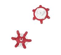 weiemgs 20 Pièces Crampon Chaussure Golf - Compatible avec Asics, adidas, Callaway, Ecco, Footjoy, Johnston & Murphy, New Balance, Nike, Oakley, Puma, SQAIRZ, Under Armour, Slim-Lok(Red White)