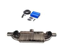 WEIFANAA d'échappement Silencieux D'échappement Électrique Universel Forme T, 2 "/2.36"/2.5"/2.75"/3 ", Un sur Deux, Valve Décharge, Découpe D'échappement Tuyau d'échappement(76mm with Remote)