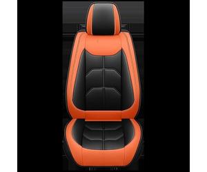 WEIFANAA Housse Siège Voiture Housse De Siège Voiture Universelle en Cuir PU, 1 Pièce, pour A3 Sportback A1 A4 A5 A6 A6L A7 A8 A8L, Tous Les Modèles(Black Orange)
