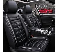 WEIFANAA Housse Siège Voiture pour Lada 2114 pour Granta pour Xray pour Vesta SW pour Cross pour Kalina pour Siège Housses De Voiture Universelles en Cuir(Black White Front)